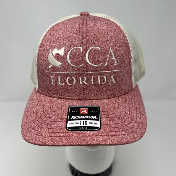 Richardson CCA Florida Red Heather and Birch Hat Medium / Large New - Picture 1 of 5